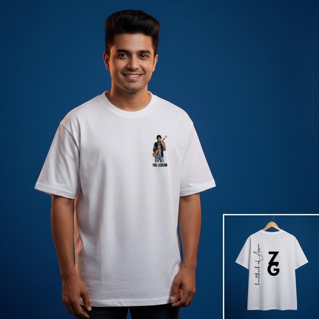 “Premium Oversized T-Shirt — Zubeen Garg The Legend Multi-Color Edition — We Tees Assam”