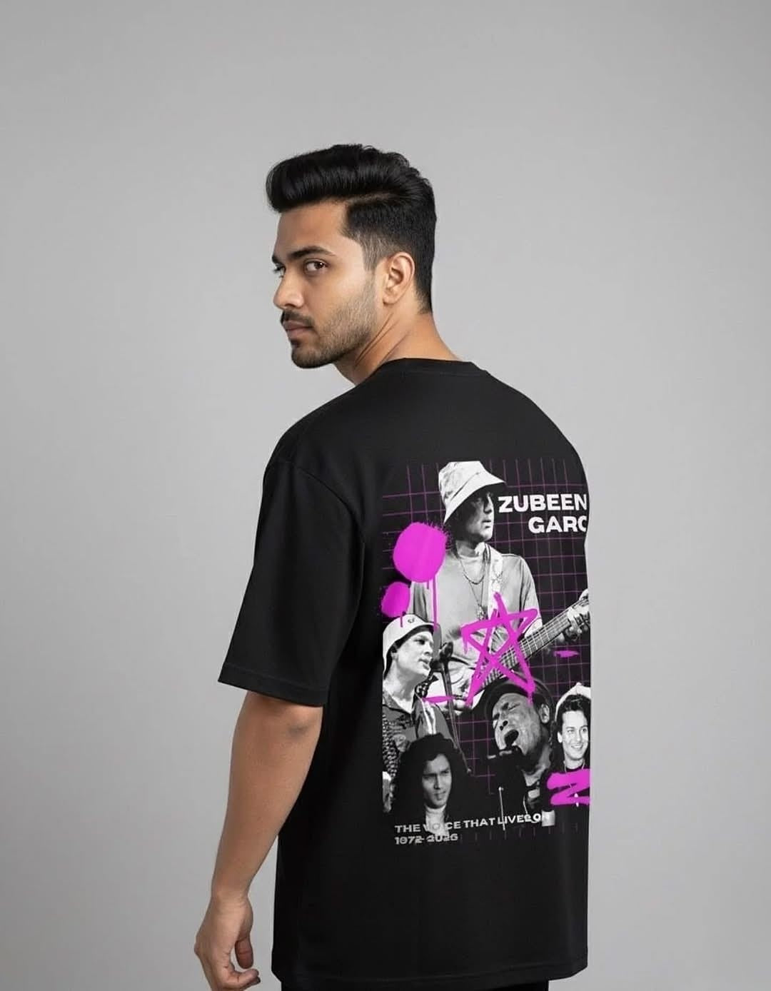 “Premium Oversized T-Shirt — Zubeen Garg Tribute Pop Art Limited Edition — We Tees Assam”
