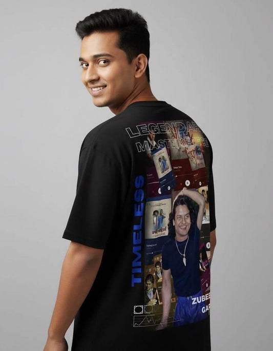 “Premium Oversized T-Shirt — Timeless Zubeen Garg Dual Print Front Back — We Tees Assam”