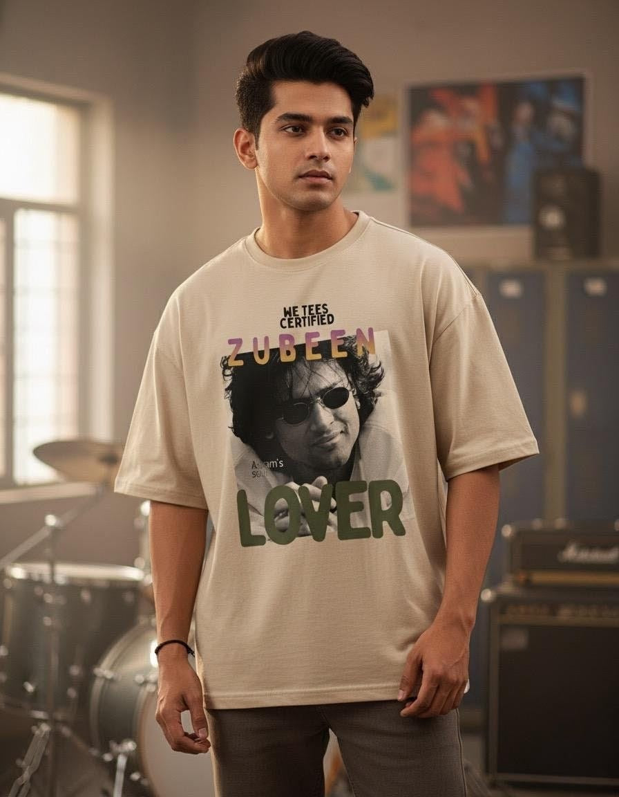 “Premium Oversized T-Shirt — Zubeen Lover Certified Design — We Tees Assam”