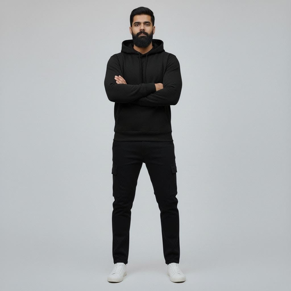 Black green 350 GSM bio-washed hoodie – We Tees streetwear 1