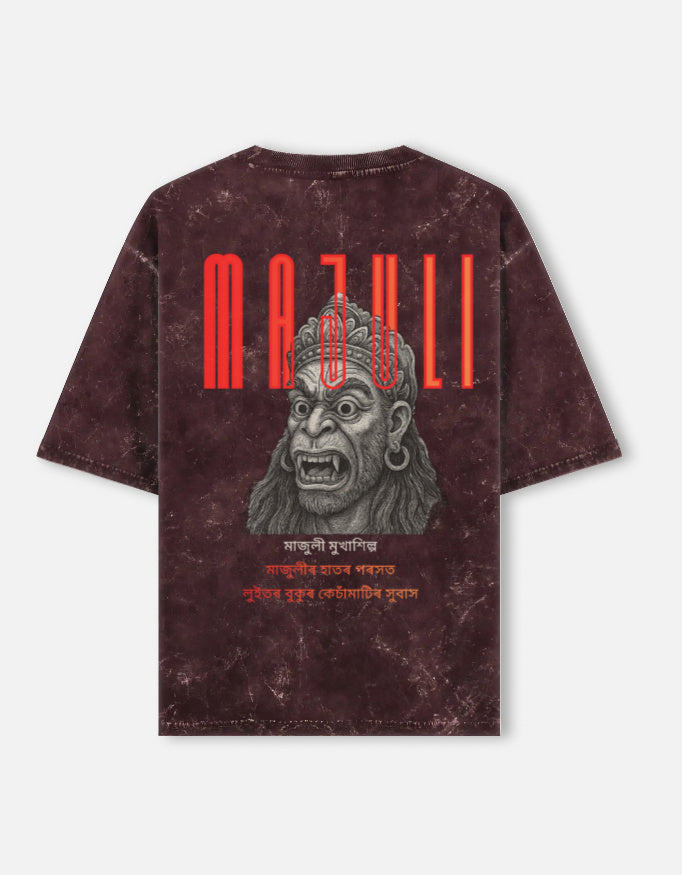 Color_Maroon Majuli Mask Art Back