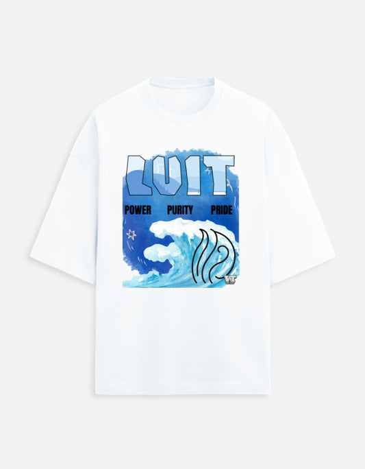 LUIT — Oversized Terry T-Shirt white