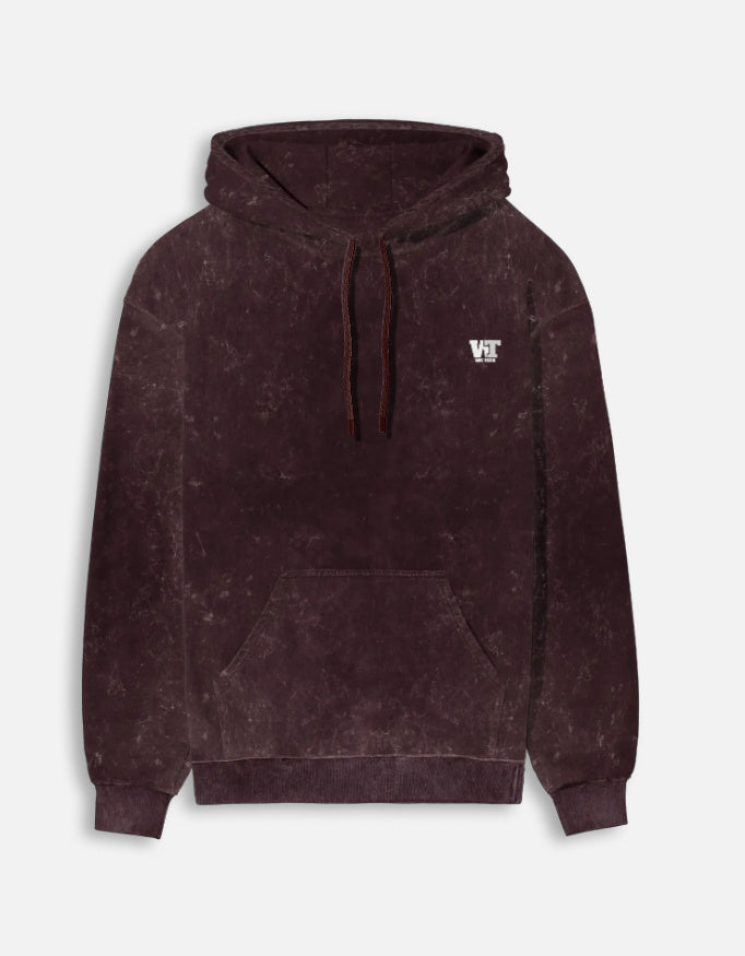 Color_Maroon Premium heavyweight acid washed cotton hoodie