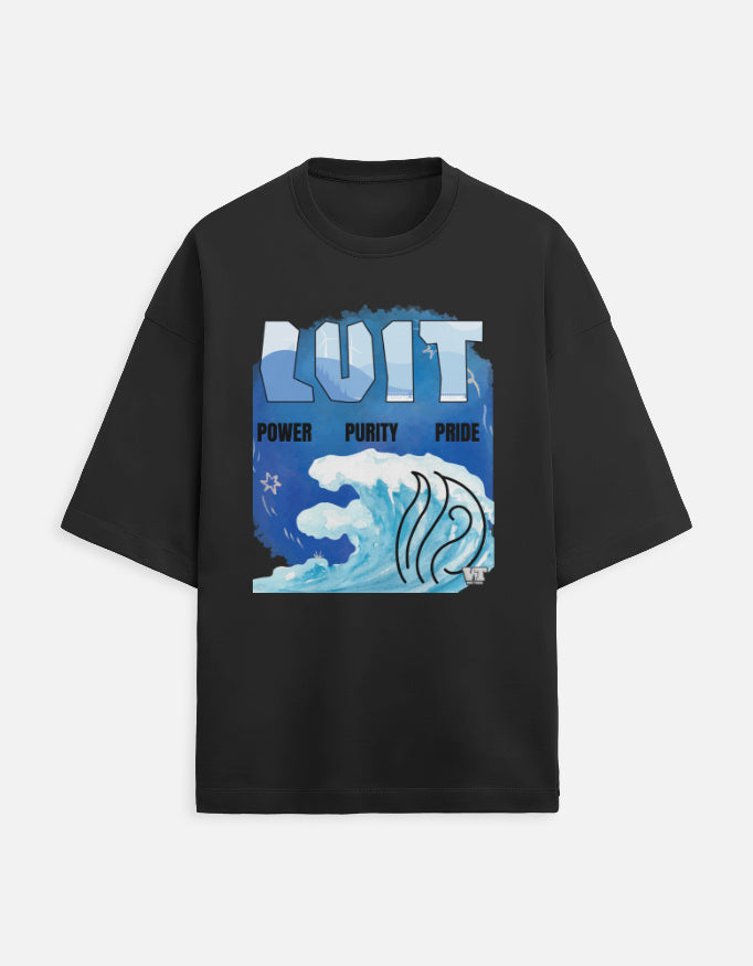 LUIT — Oversized Terry T-Shirt black