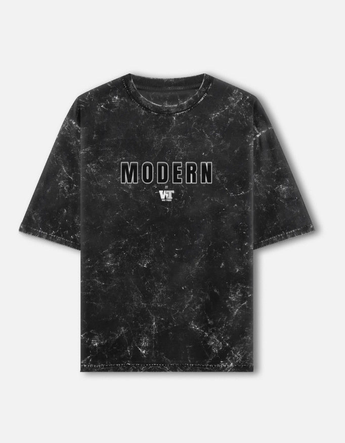 MODERN — Acid Wash Oversized T-Shirt black