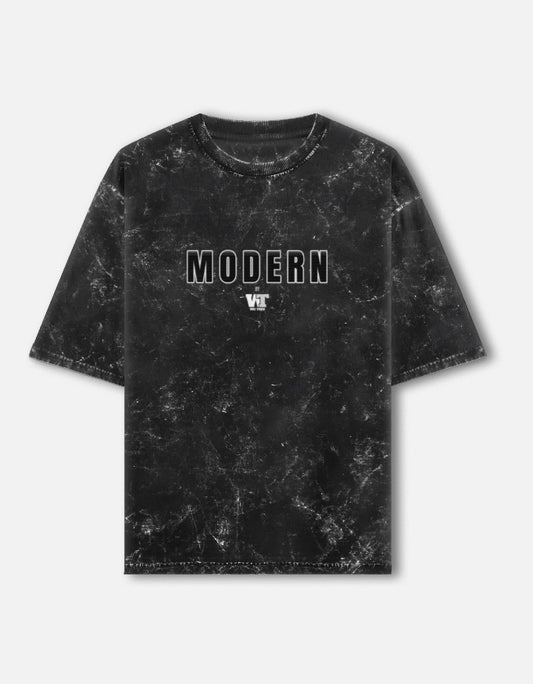 MODERN — Acid Wash Oversized T-Shirt black
