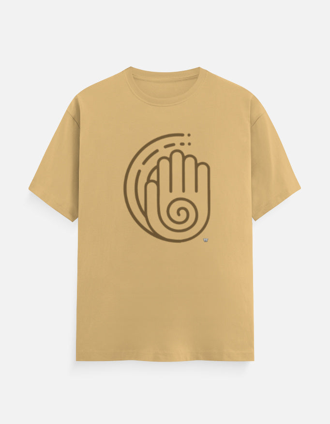 AHIMSA — Classic Cotton Crew T-Shirt beige
