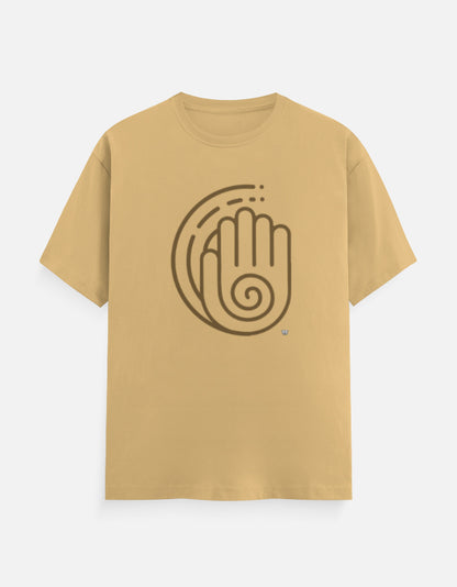 AHIMSA — Classic Cotton Crew T-Shirt beige