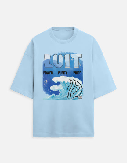 LUIT — Oversized Terry T-Shirt baby blue