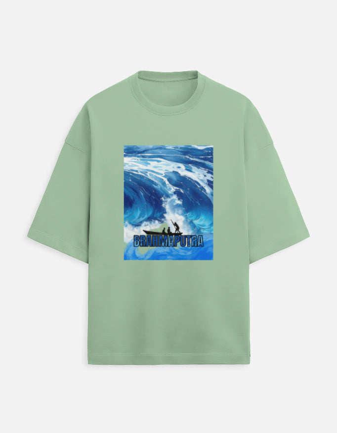 Color_Jade “WE TEES Brahmaputra Wave Rider – premium oversized cotton t-shirt with wave artwork”