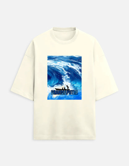 Color_OffWhite “WE TEES Brahmaputra Wave Rider – premium oversized cotton t-shirt with wave artwork”