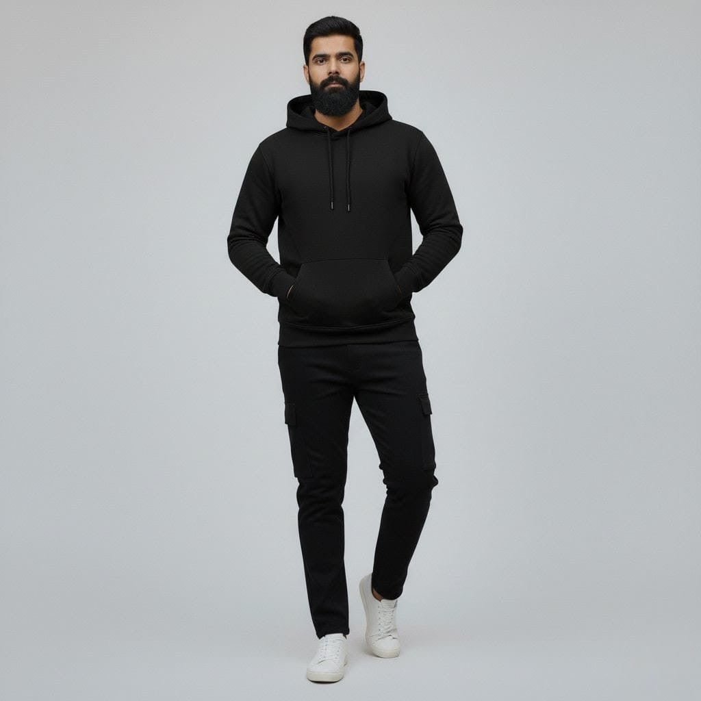 Black green 350 GSM bio-washed hoodie – We Tees streetwear 2